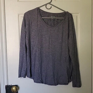 LOFT Striped Long Sleeved T Shirt